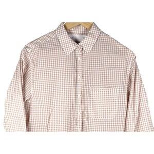 Unsubscribed Womens XS Long Sleeve Button‎ Up Boyfriend Gingham NEW Retail $98
